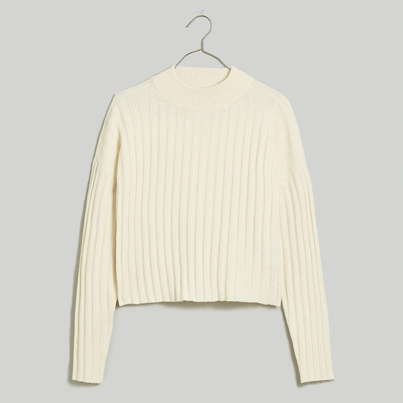 Madewell Mockneck Crop Sweater - Picture 5 of 7